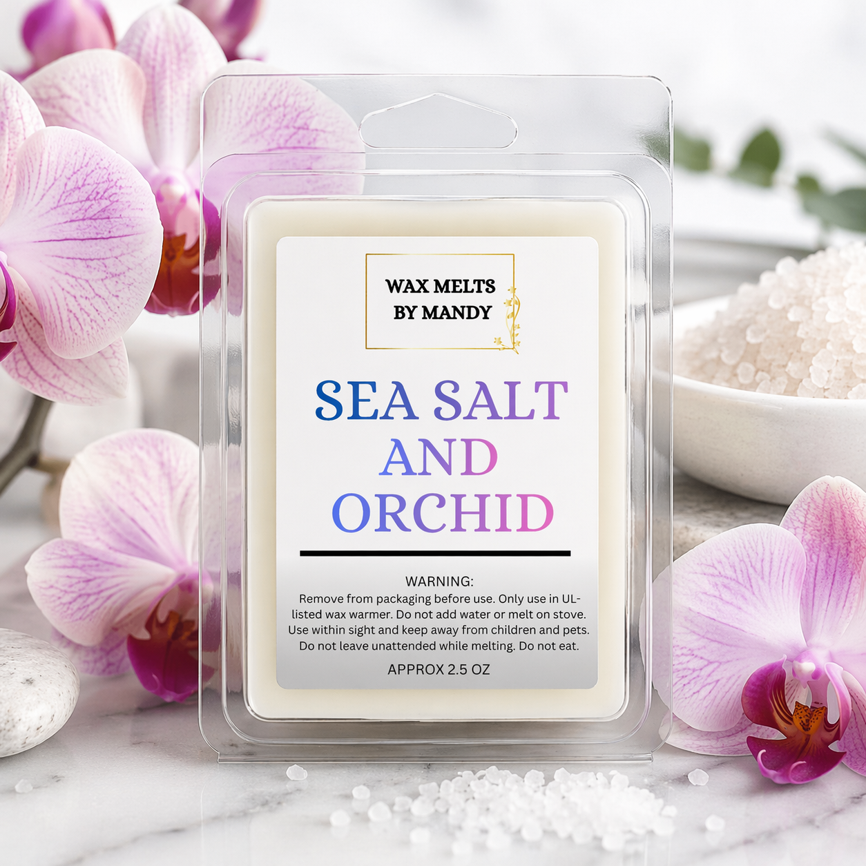 🌊 Sea Salt & Orchid Wax Melts – 2.5 oz