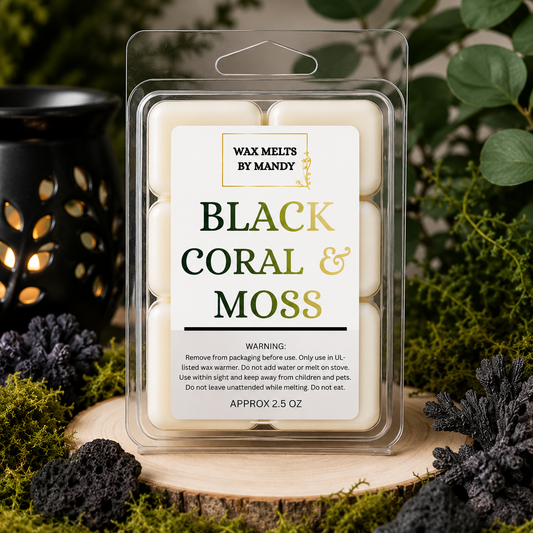 🌿 Black Coral & Moss Wax Melts – 2.5oz