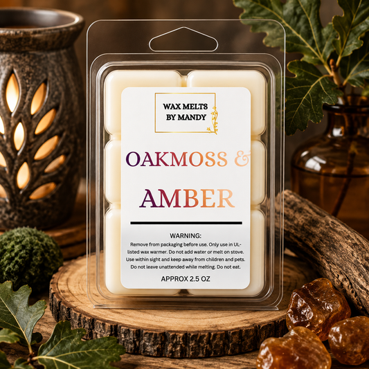 🍂 Oakmoss & Amber Wax Melts – 2.5oz