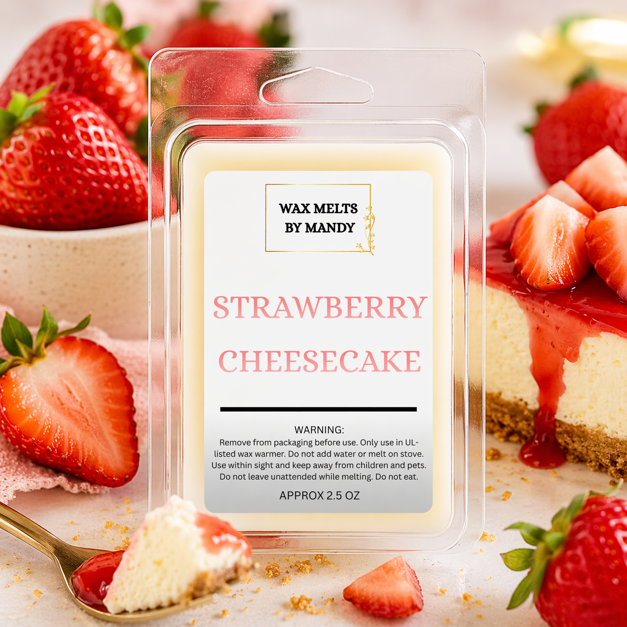 🍓🍰 Strawberry Cheesecake Wax Melts - 2.5 oz