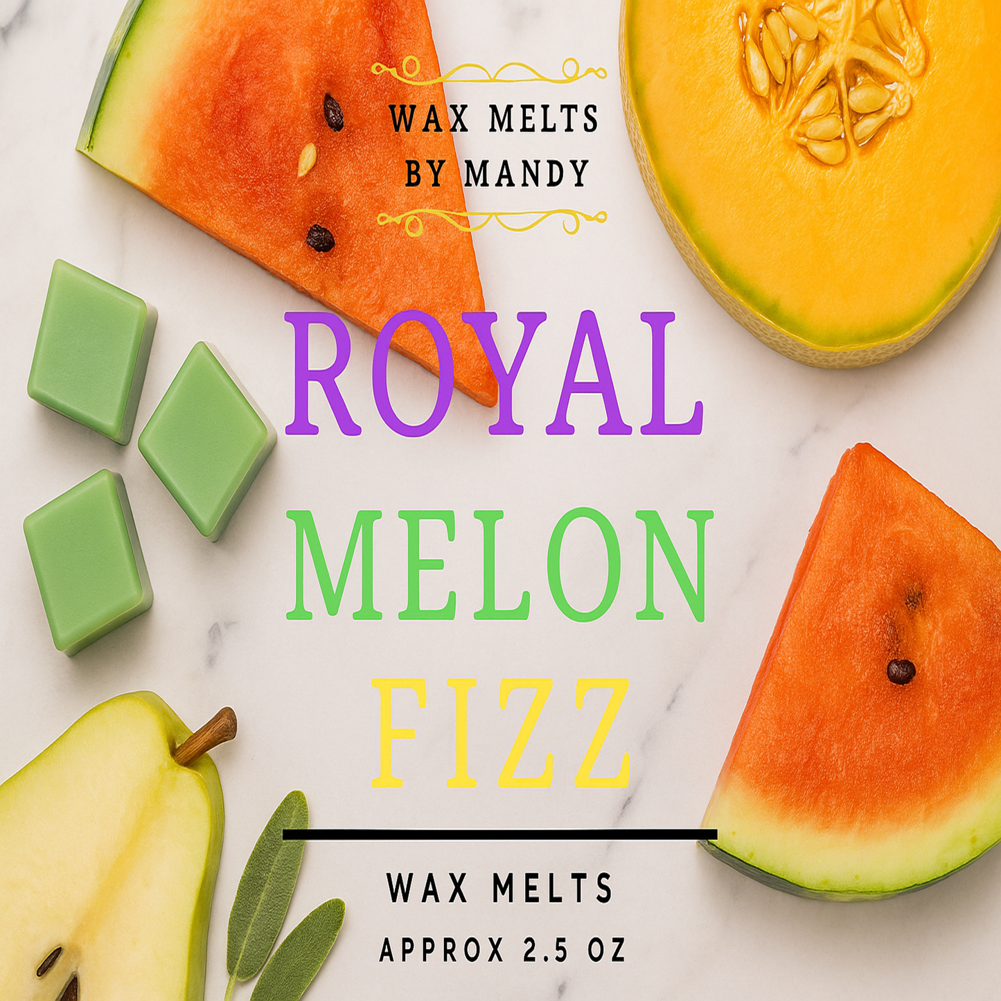 👑 Royal Melon Fizz Wax Melts – 2.5 oz
