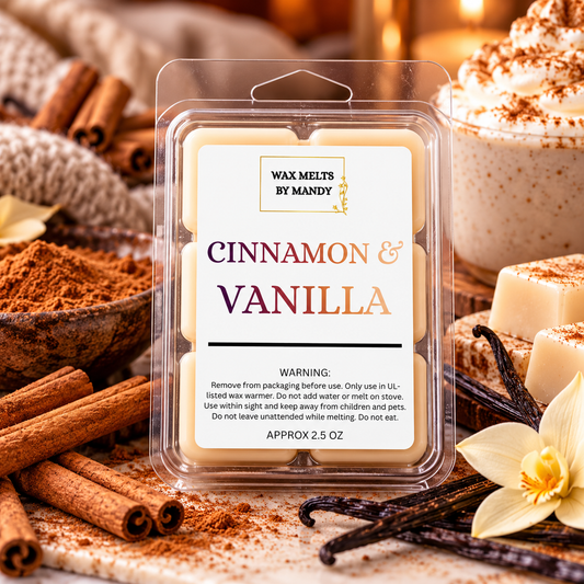 🤎 Cinnamon & Vanilla Wax Melts – 2.5oz
