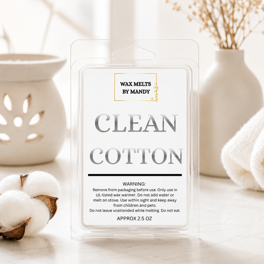 🧺 Clean Cotton Wax Melts – 2.5oz