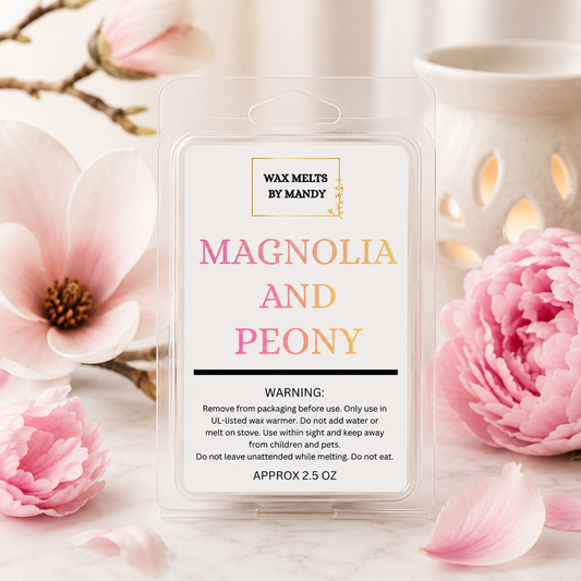 🌸 Magnolia and Peony Wax Melts – 2.5oz