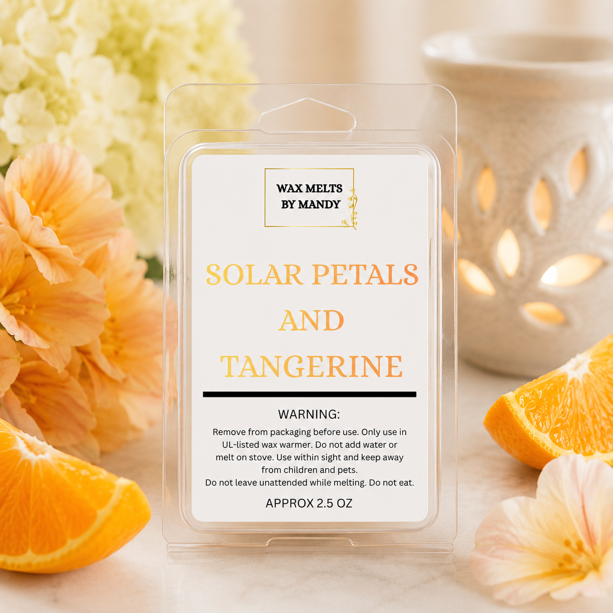 ☀️ Solar Petals and Tangerine Wax Melts – 2.5oz